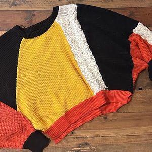 COPY - Color block knit sweater